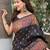 Black ethnic motifs pashmina saree