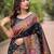 Black ethnic motifs pashmina saree