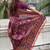 Purple kalamkari printed pashmina saree