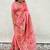 Pink ethnic motifs pashmina saree