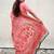 Pink ethnic motifs pashmina saree