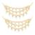 Gold plated white kundan studded earrings chain ethnic stylish fashion hair accessories jewellery gift for women
