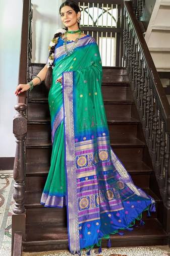 Green green paithani sarees
