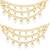 Gold plated white kundan studded earrings chain ethnic stylish fashion hair accessories jewellery gift for women