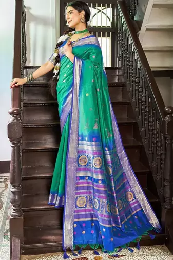 Green green paithani sarees