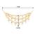 Gold plated white kundan studded earrings chain ethnic stylish fashion hair accessories jewellery gift for women