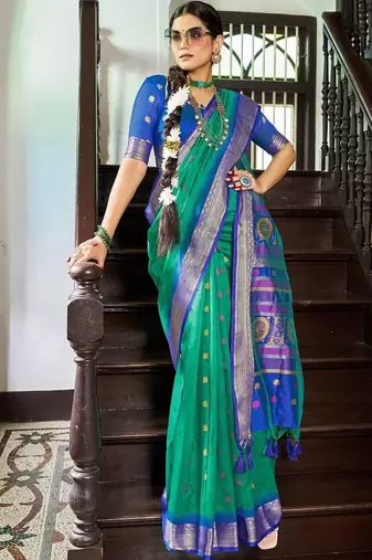 Green green paithani sarees