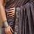 Purple woven design linen blend saree