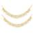 Gold plated white kundan studded earrings chain ethnic stylish fashion hair accessories jewellery gift for women