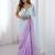 Lavender lavender satin colourblocked sarees