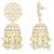 Traditional white kundan & pearl studded jhumki earrings jewelry