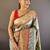 Grey ethnic motifs zari silk blend paithani saree