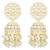 Traditional white kundan & pearl studded jhumki earrings jewelry