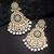 Elegant wear faux kundan studded drop dangle earrings with beaded