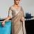 Beige woven design zari saree