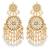 Elegant wear faux kundan studded drop dangle earrings with beaded