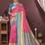 Pink ethnic motifs woven design zari banarasi saree
