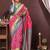 Pink ethnic motifs woven design zari banarasi saree