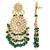 Gold-plated kundan pearl classic drop earrings