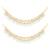 Gold-plated kundan contemporary earrings