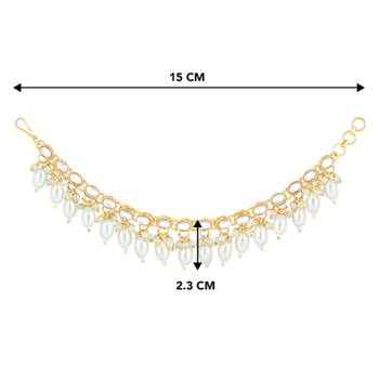 Gold-plated kundan contemporary earrings 4