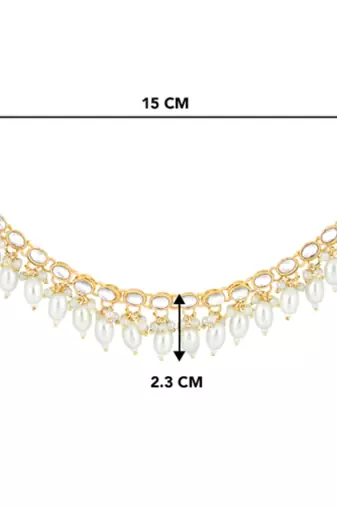 Gold-plated kundan contemporary earrings