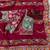 Red floral mirror work silk blend heavy work saree
