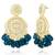 Blue kundan & beads studded dangle earrings ethnic jewelry