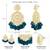 Blue kundan & beads studded dangle earrings ethnic jewelry