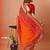 Red bandhani gotta patti georgette saree