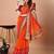 Red bandhani gotta patti georgette saree