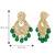Gold-plated crystals contemporary chandbalis earrings