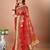 Red bandhani print embellished gotta patti bandhani saree