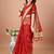 Red bandhani print embellished gotta patti bandhani saree