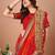 Orange bandhani gotta patti poly georgette bandhani saree