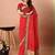 Red bandhani gotta patti poly georgette bandhani saree