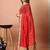 Red bandhani gotta patti poly georgette bandhani saree