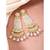 White kundan & beads studded dangle earrings ethnic jewelry