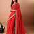 Red bandhani gotta patti poly georgette bandhani saree