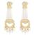 White kundan & beads studded dangle earrings ethnic jewelry