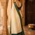 Cream woven design silk blend designer banarasi saree