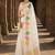 Off white woven design silk blend designer banarasi saree