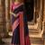 Navy blue woven design zari silk blend designer banarasi saree