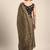 Brown brown checked sequinned dora silk saree