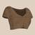 Brown brown checked sequinned dora silk saree
