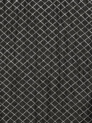 Black black checked sequinned dora silk saree 3