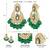 Crystals & green beads studded dangle earrings jewelry for women