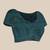 Teal teal blue checked sequinned dora silk saree