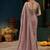 Mauve embroidered satin designer saree