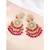 Elegant wear faux kundan studded drop dangle earrings with beaded